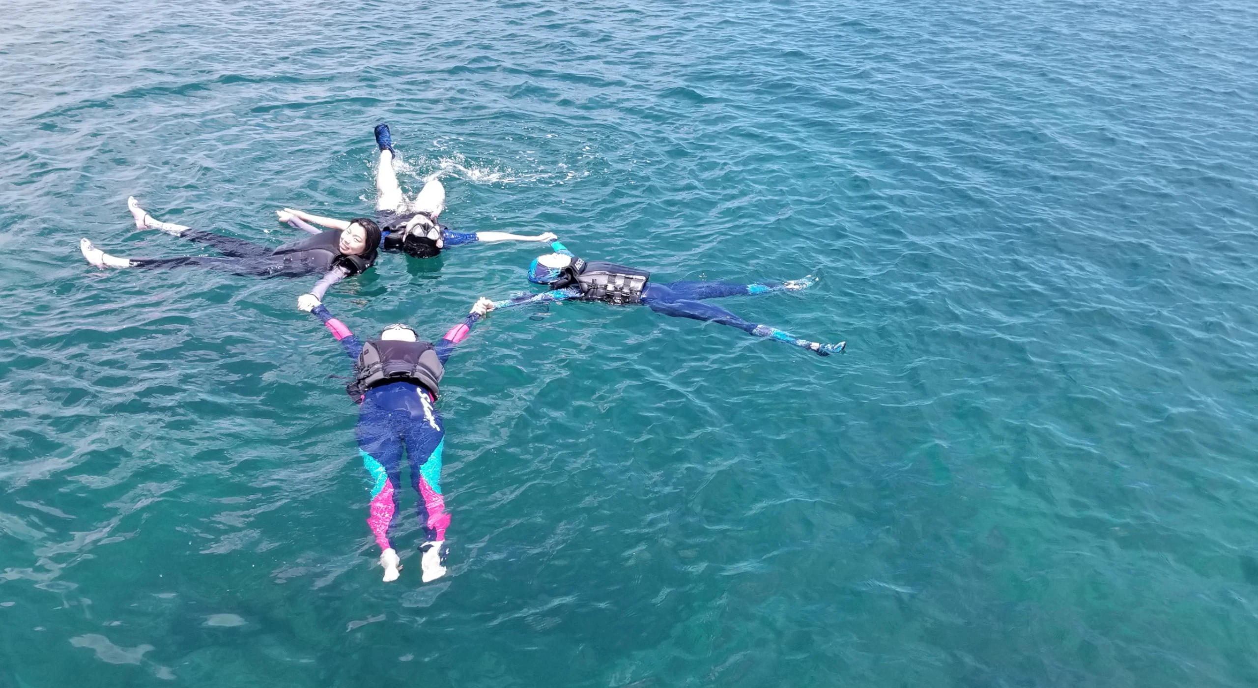 Island trip floating on water