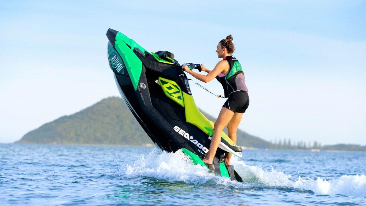 Jetski girl jump