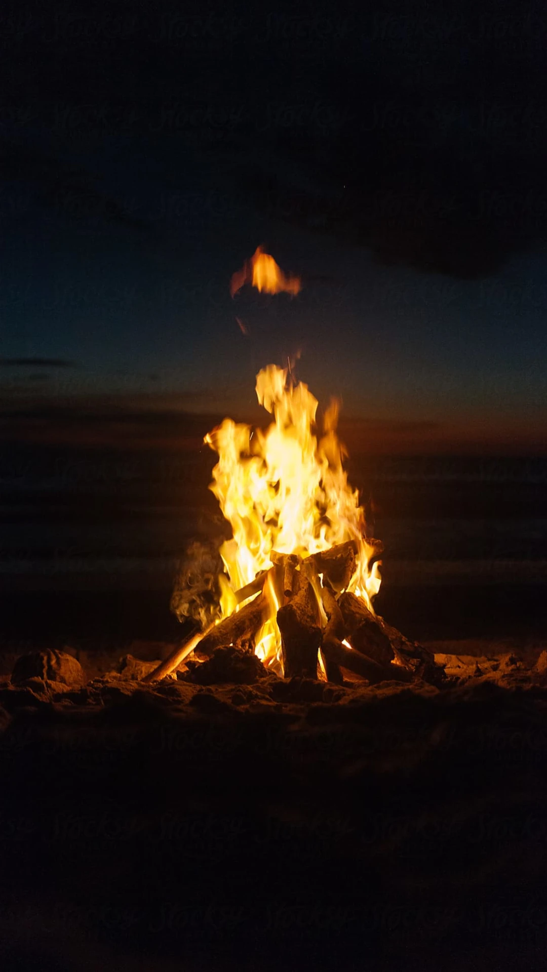 Eagle Bay Retrat Beach Camp fire