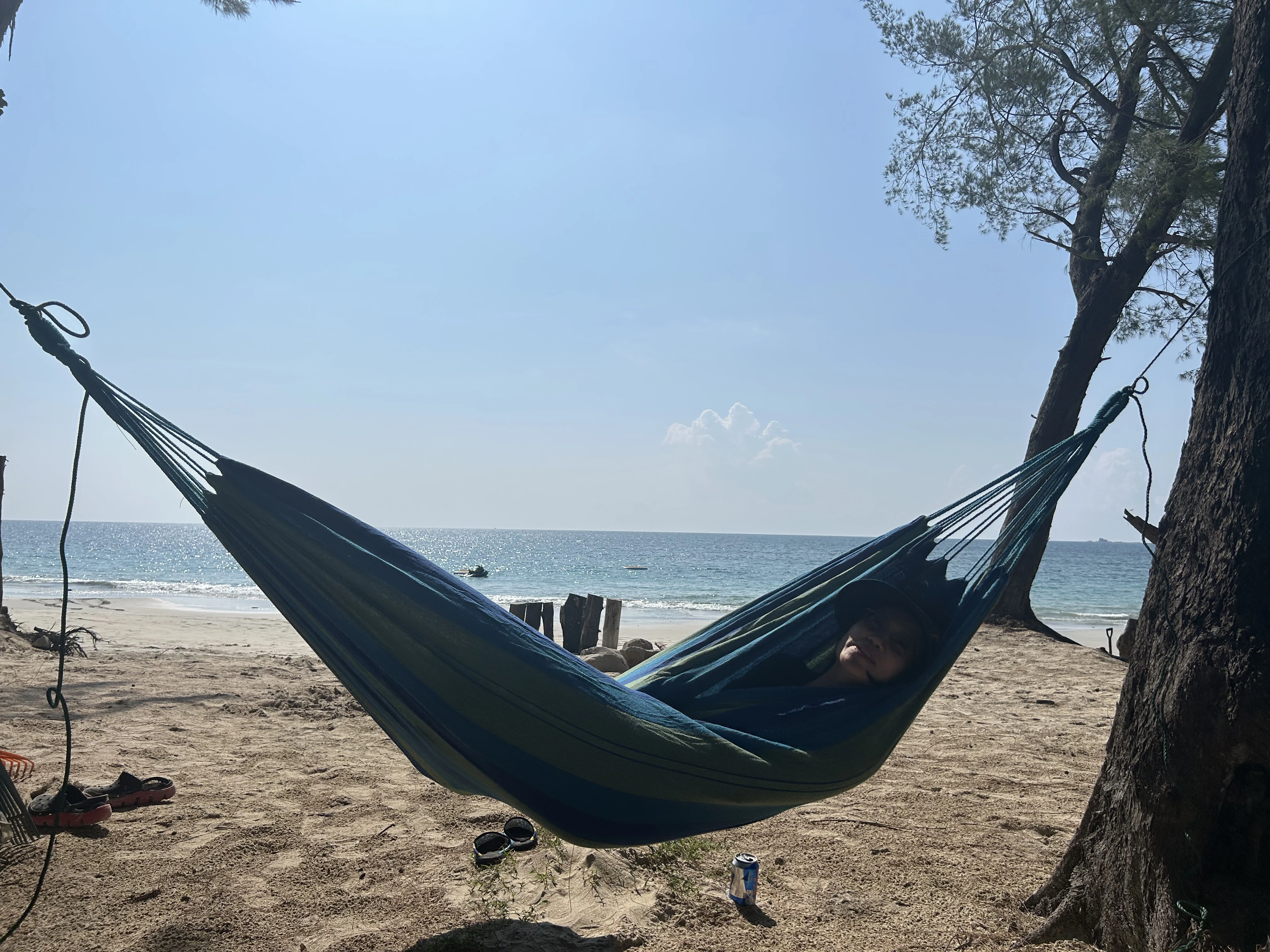 Eagle Bay Retreat Must-See Photo Beach Girl sleeping in Hammock